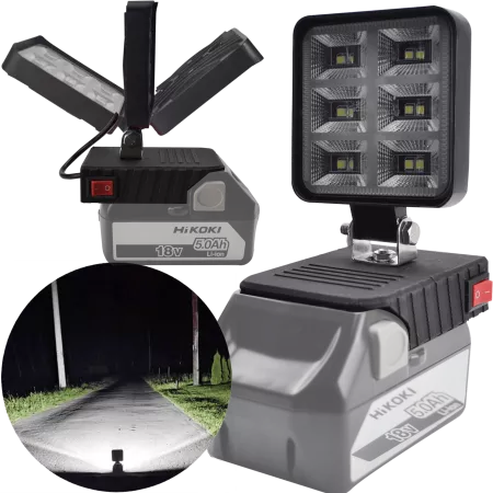 LAMPA DO BATERII HIKOKI HITACHI 18V LED HALOGEN ROBOCZY 