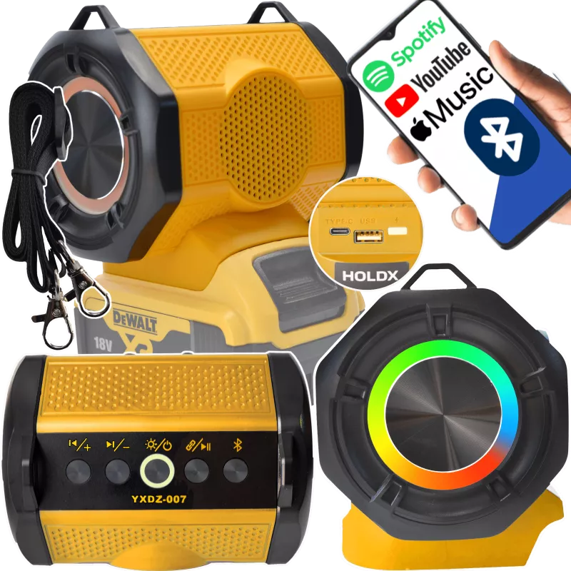 GŁOŚNIK DEWALT BLUETOOTH AKUMULATOR 18V 20V 