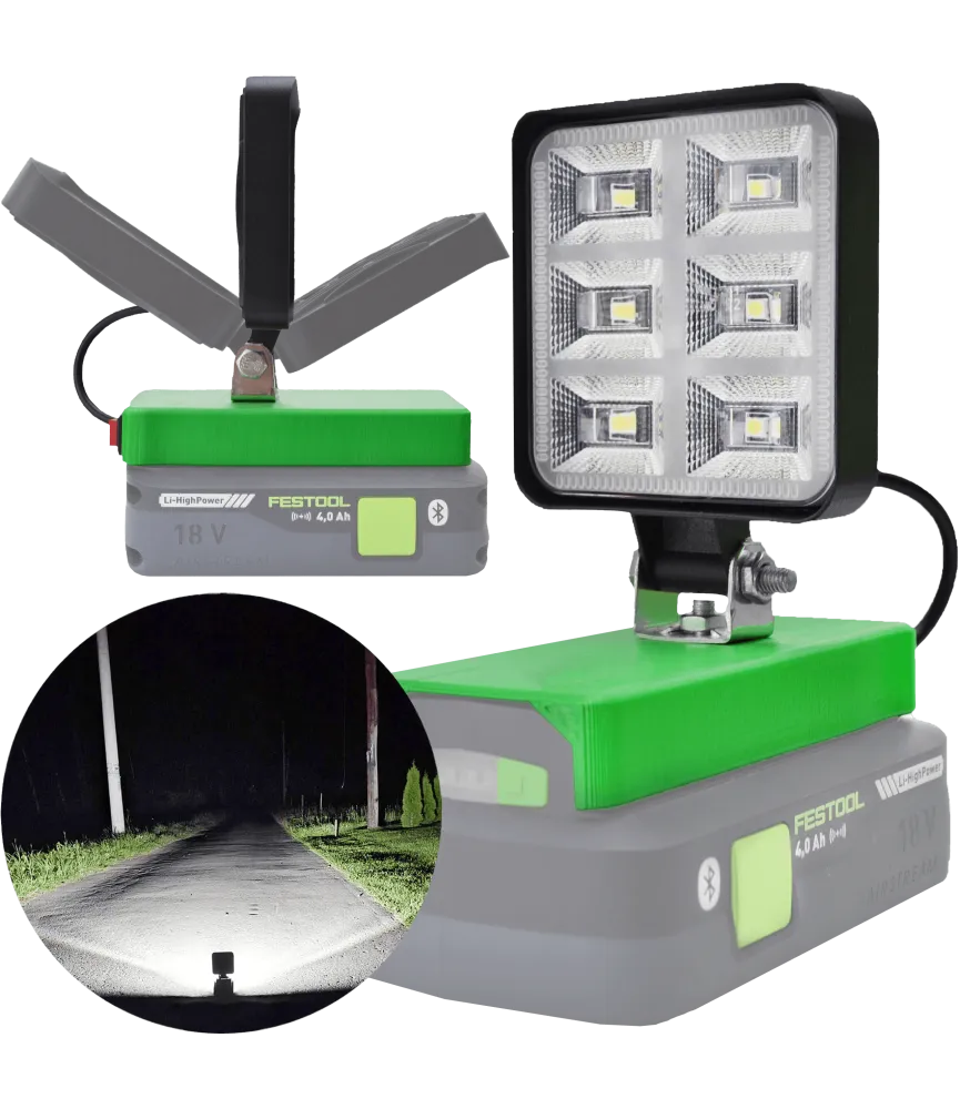 LAMPA DO BATERII FESTOOL 18V LED HALOGEN ROBOCZY 