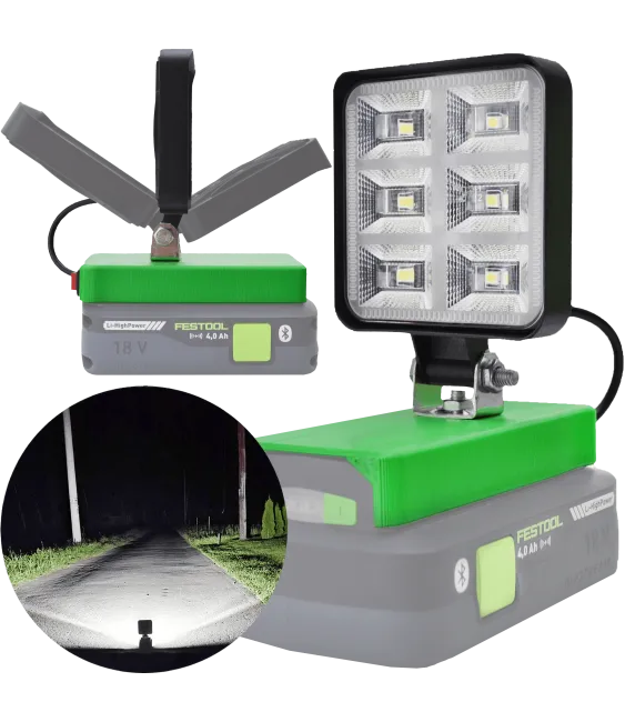 LAMPA DO BATERII FESTOOL 18V LED HALOGEN ROBOCZY 