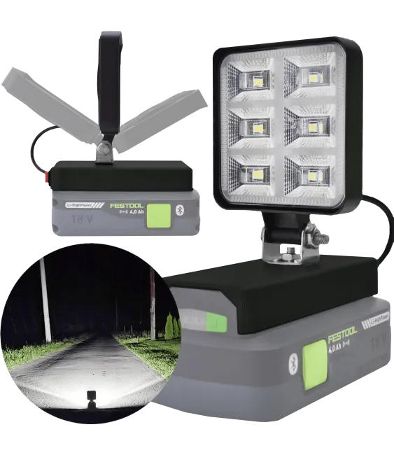 LAMPA DO BATERII FESTOOL 18V LED HALOGEN ROBOCZY 