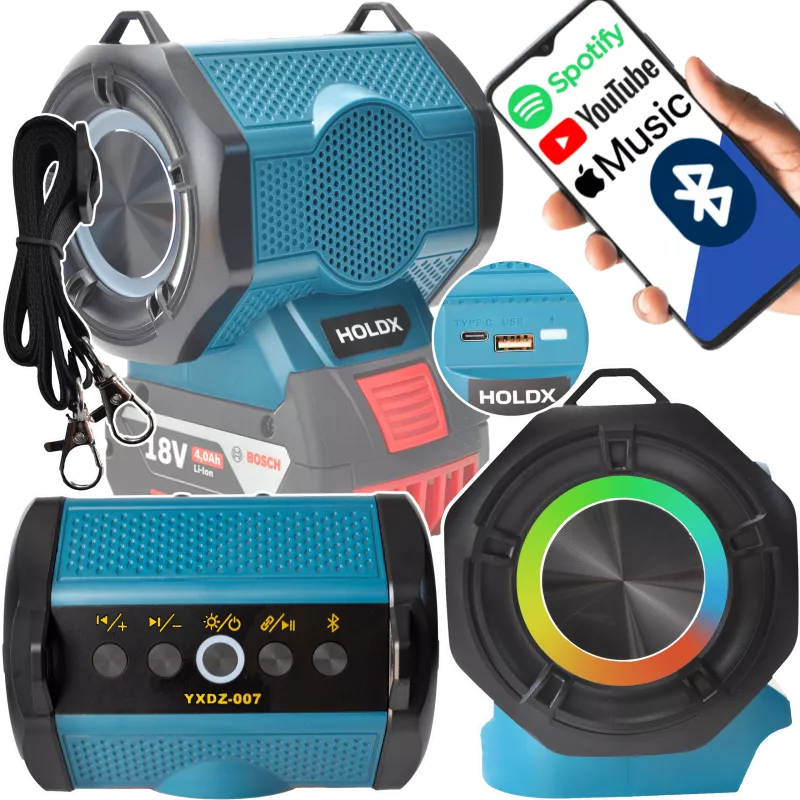 GŁOŚNIK NA BATERIĘ BOSCH BLUETOOTH AKUMULATOR 18V 