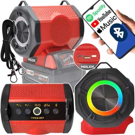 GŁOŚNIK NA BATERIĘ MILWAUKEE BLUETOOTH AKUMULATOR 18V 