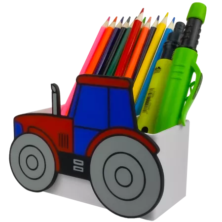 ORGANIZER NA KREDKI TRAKTOR FARMA DUŻY POJEMNIK NA BIURKO DLA DZIECKA 