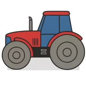 ORGANIZER NA KREDKI TRAKTOR FARMA DUŻY POJEMNIK NA BIURKO DLA DZIECKA 