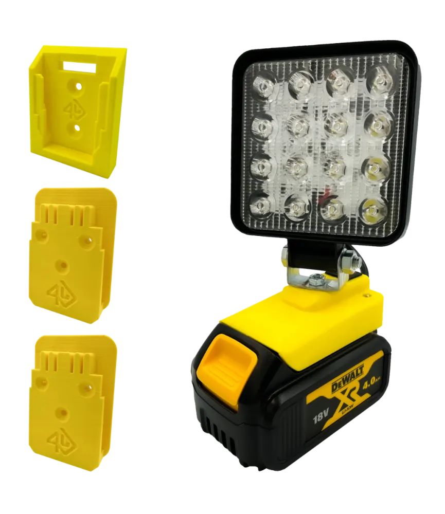 Lampa do DEWALT uchwyt 2x narzędzia 1x uchwyt na akumulator 