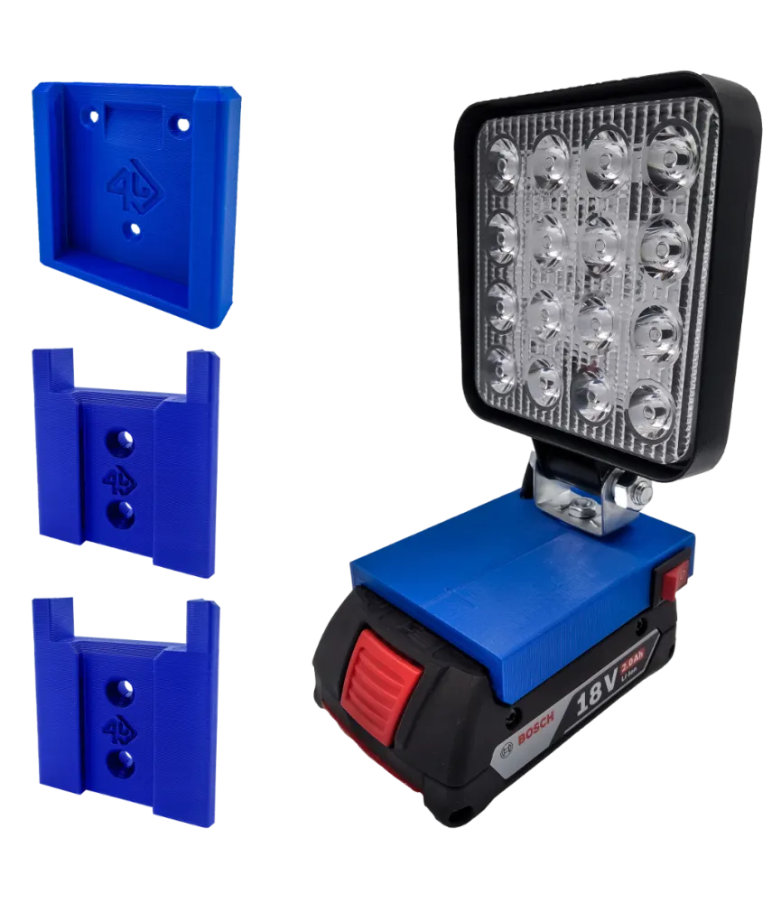 Lampa do BOSCH uchwyt 2x narzędzia 1x uchwyt na akumulator 