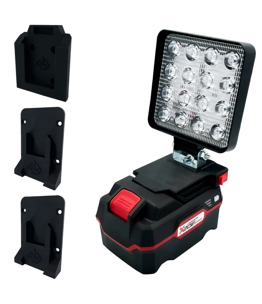 Lampa do PARKSIDE uchwyt 2x narzędzia 1x uchwyt na akumulator 