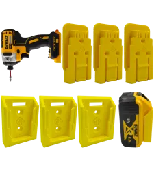 Zestaw UCHWYTÓW 3x narzędzie 3x bateria DEWALT 18V 