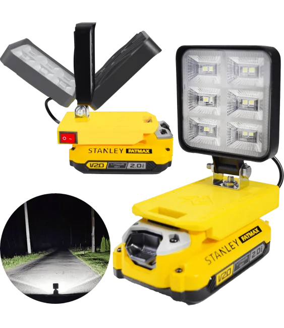 STANLEY V20 FATMAX LED HALOGÉNOVÁ PRACOVNÁ BATÉRIOVÁ LAMPA