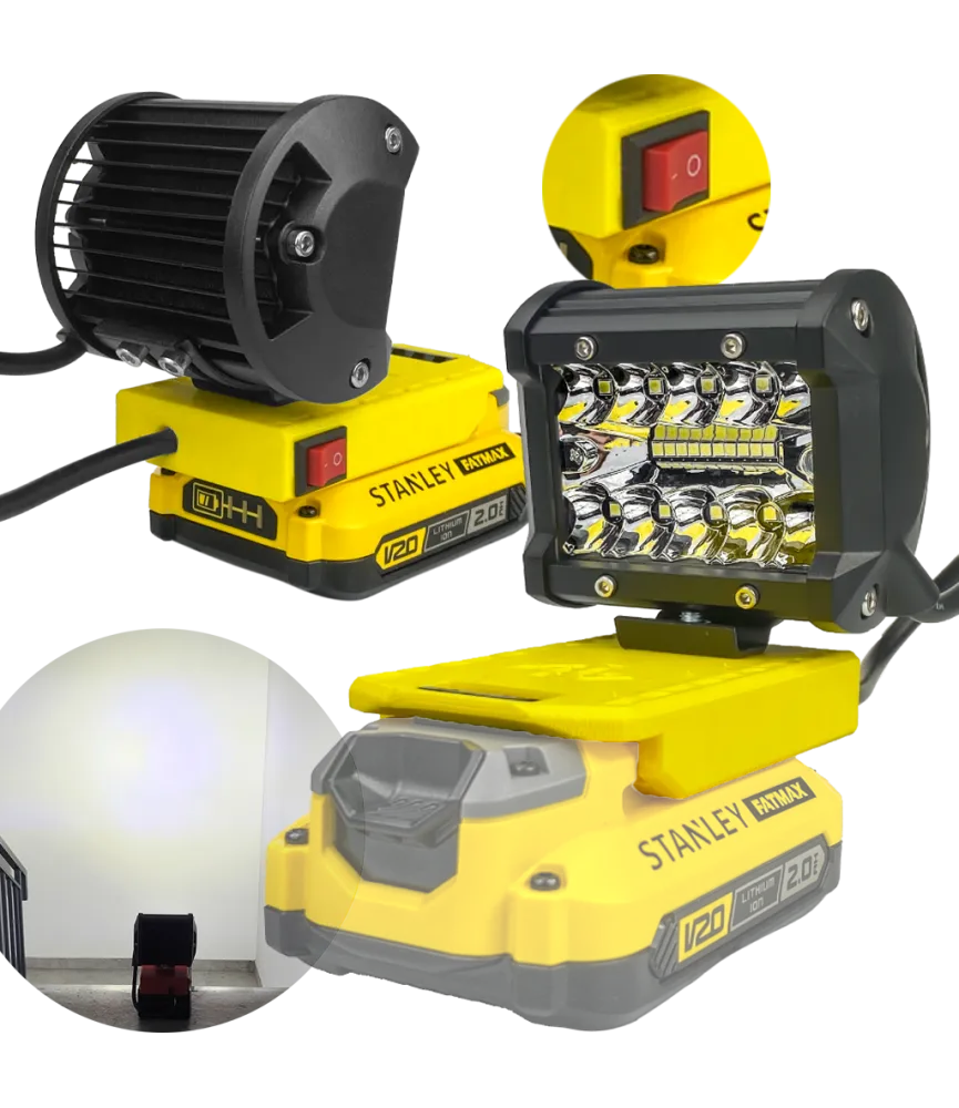 LAMPA ROBOCZA DO STANLEY V20 FATMAX HALOGEN LAMPKA 18V MAX 