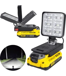 PRACOVNÁ LAMPA PRE HALOGÉNOVÚ LAMPU STANLEY V20 FATMAX 18V MAX - Czarny
