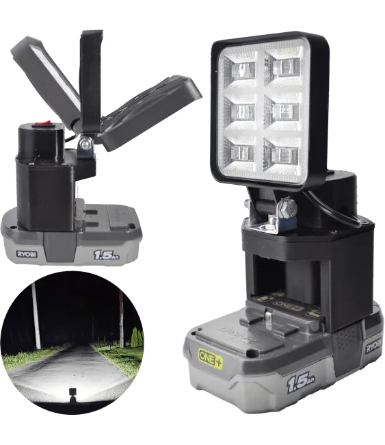 LAMPA DO BATERII RYOBI 18V ONE+ LED HALOGEN ROBOCZY 