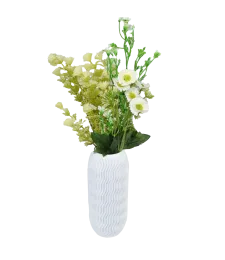 WAZON NA KWIATY 17CM NIETŁUKĄCY NOWOCZESNY BIAŁY 
