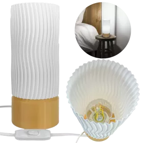STYLOWA LAMPA NOCNA 27CM NOWOCZESNA BEŻOWA 