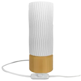 STYLOWA LAMPA NOCNA 27CM NOWOCZESNA BEŻOWA 