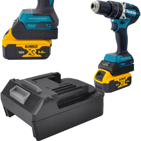 ADAPTER PRZEJŚCIÓWKA Z NARZĘDZIA MAKITA LXT 18V NA BATERIE DEWALT XR 18V