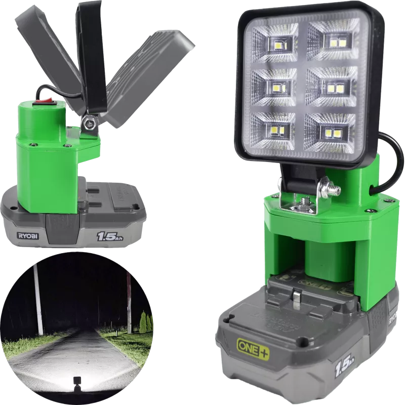 LAMPA DO BATERII RYOBI 18V ONE+ LED HALOGEN ROBOCZY 