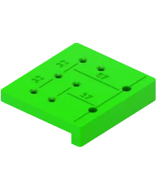 SZABLON DO PÓŁEK REGULOWANYCH 3X32 37/57 - WZORNIK 