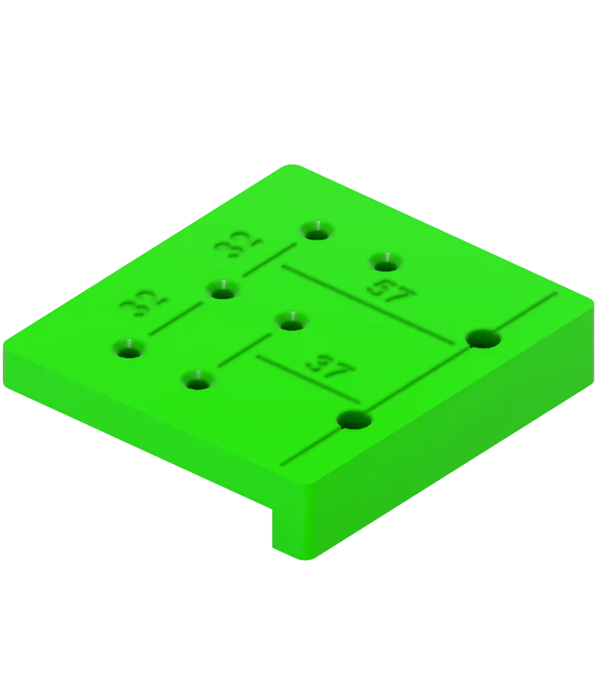 SZABLON DO PÓŁEK REGULOWANYCH 3X32 37/57 - WZORNIK 
