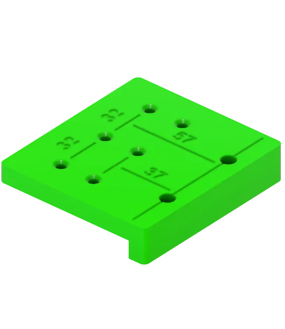 SZABLON DO PÓŁEK REGULOWANYCH 3X32 37/57 - WZORNIK 