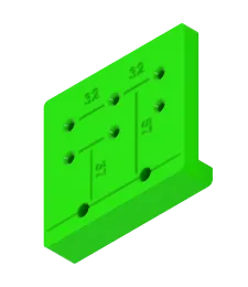 SZABLON DO PÓŁEK REGULOWANYCH 3X32 37/57 - WZORNIK 