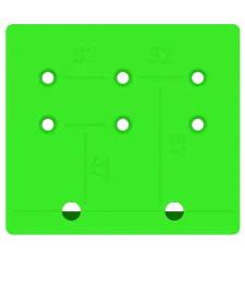 SZABLON DO PÓŁEK REGULOWANYCH 3X32 37/57 - WZORNIK 