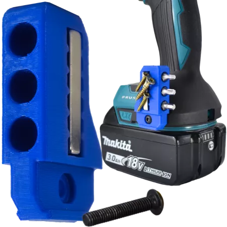 Magnetyczny Uchwyt Na Bity 90° Do Narzędzi Makita 18V CXT LXT XGT + Śrubka - Niebieski