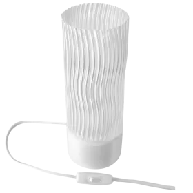 LAMPA BIURKOWA PRZEZROCZYSTA 27CM NOWOCZESNA BIAŁA 