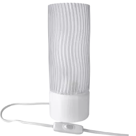 LAMPA BIURKOWA PRZEZROCZYSTA 27CM NOWOCZESNA BIAŁA 