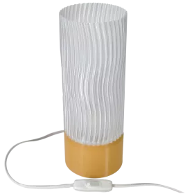 LAMPA BIURKOWA PRZEZROCZYSTA 27CM NOWOCZESNA BEŻOWA 