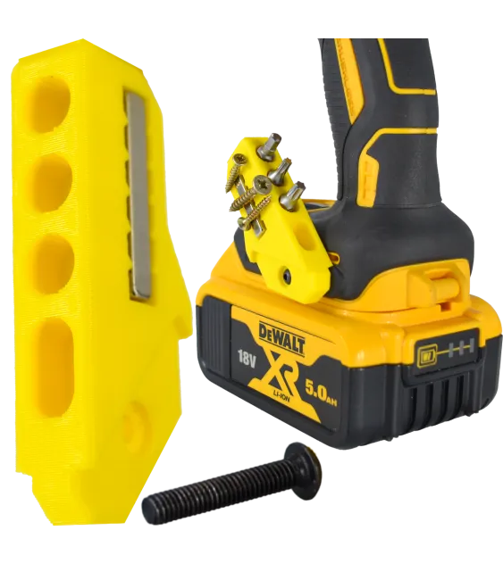 Magnetyczny Uchwyt Na Bity 45° Do Narzędzi DeWalt XR I FlexVolt + Śrubka - Żółty Magnetyczny Uchwyt Na Bity 45° Do Narzędzi DeWalt XR I FlexVolt + Śrubka - Żółty