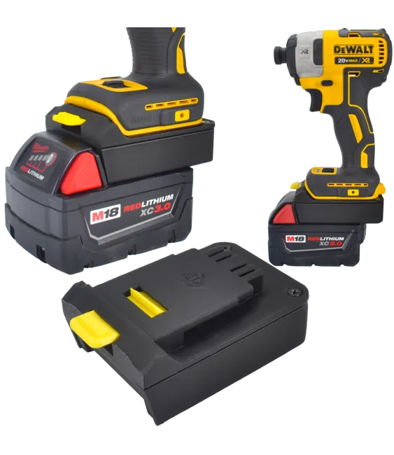 ADAPTER PRZEJŚCIÓWKA Z BATERI MILWAUKEE M18 NA NARZĘDZIA DEWALT 18V XR 