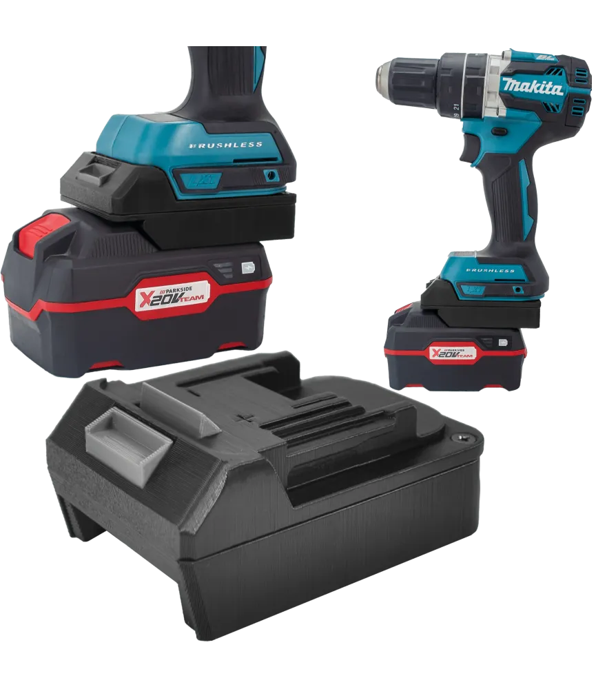 ADAPTER PRZEJŚCIÓWKA Z BATERI PARKSIDE X20V NA NARZĘDZIA MAKITA 18V LXT