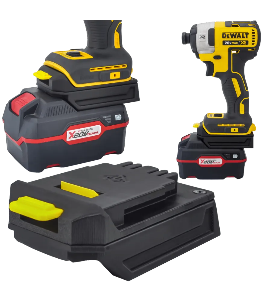 ADAPTER PRZEJŚCIÓWKA Z BATERI PARKSIDE X20V NA NARZĘDZIA DEWALT XR 18V 