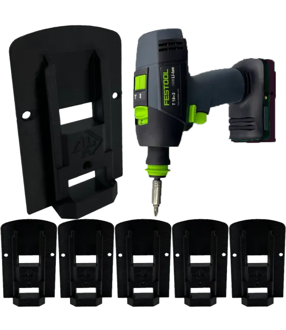 Uchwyt Na Elektronarzędzie Festool 18V - 6 szt. - Czarny Uchwyt Na Elektronarzędzie Festool 18V - 6 szt. - Czarny