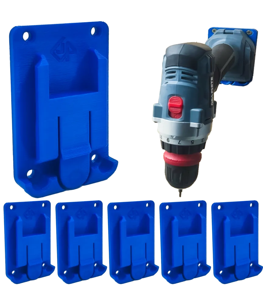 DRŽIAK ELEKTRICKÉHO NÁRADIA GRAFIT ENERGY+ 18V SADA 6 KS - Niebieski