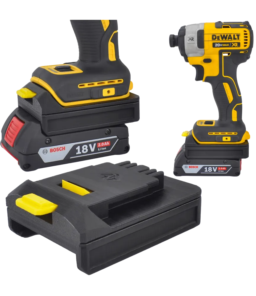 ADAPTER PRZEJŚCIÓWKA Z BATERI BOSCH 18V NA NARZĘDZIA DEWALT XR 18V 