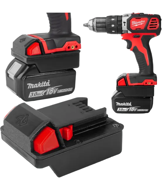ADAPTER PRZEJŚCIÓWKA Z BATERI MAKITA 18V NA NARZĘDZIA MILWAUKEE 18V M18 