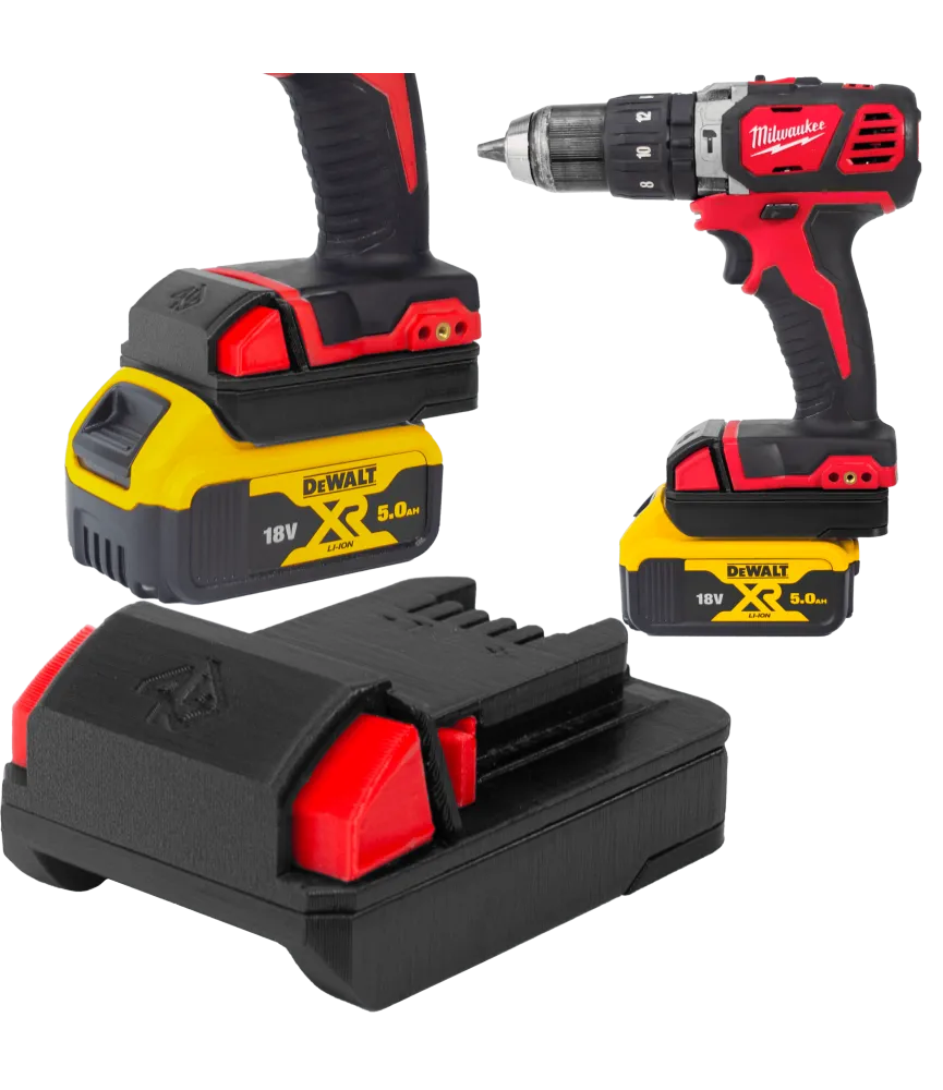 ADAPTER PRZEJŚCIÓWKA Z BATERI DEWALT XR 18V NA NARZĘDZIA MILWAUKEE M18 