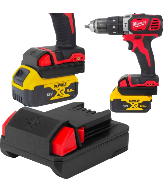 ADAPTER PRZEJŚCIÓWKA Z BATERI DEWALT XR 18V NA NARZĘDZIA MILWAUKEE M18 