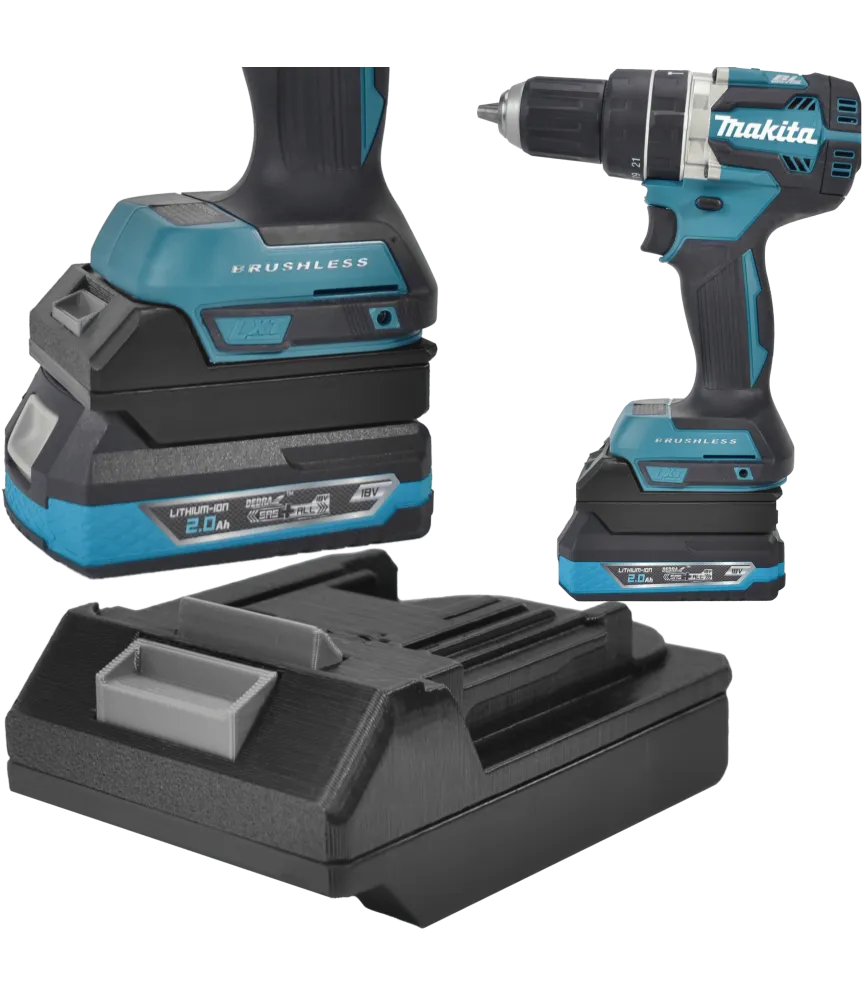 ADAPTER PRZEJŚCIÓWKA NARZĘDZIE MAKITA LXT 18V DO BATERII DEDRA SAS+ALL 18V