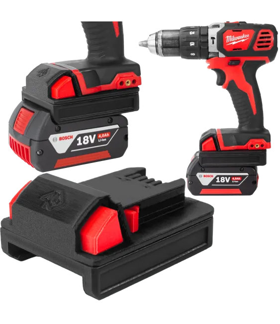 ADAPTER PRZEJŚCIÓWKA Z BATERII BOSCH PRO 18V DO NARZĘDZIA MILWAUKEE 18V M18 
