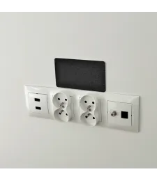 uzáver / koniec ventilačného kanála 110x55 čierny