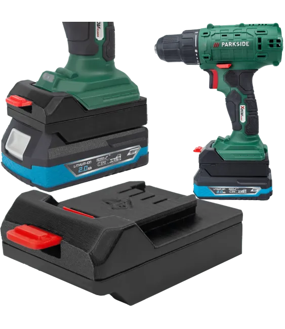 ADAPTER PRZEJŚCIÓWKA Z NARZĘDZIA PARKSIDE X20V DO BATERII DEDRA SAS+ALL 18V 