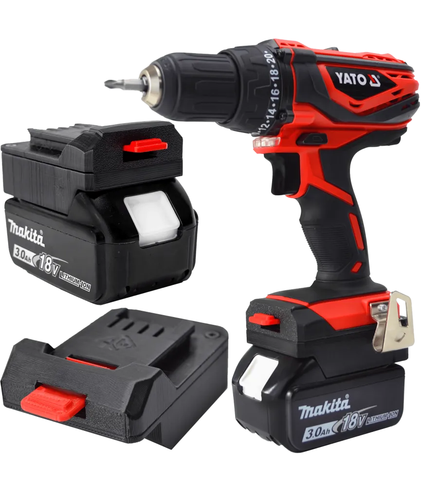 ADAPTER PRZEJŚCIÓWKA Z NARZĘDZIA YATO 18V DO BATERII AKUMULATORA MAKITA LXT 18V 