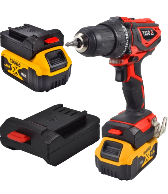 ADAPTER PRZEJŚCIÓWKA Z NARZĘDZIA YATO 18V DO BATERII AKUMULATORA DEWALT XR 18V 