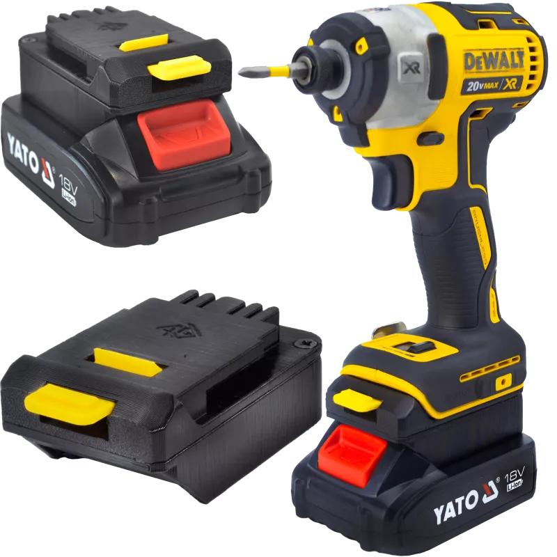ADAPTER PRZEJŚCIÓWKA Z NARZĘDZIA DEWALT XR 18V DO BATERII AKUMULATORA YATO 18V 