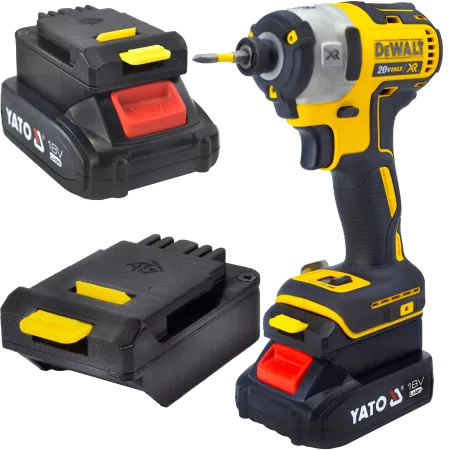 ADAPTER PRZEJŚCIÓWKA Z NARZĘDZIA DEWALT XR 18V DO BATERII AKUMULATORA YATO 18V 