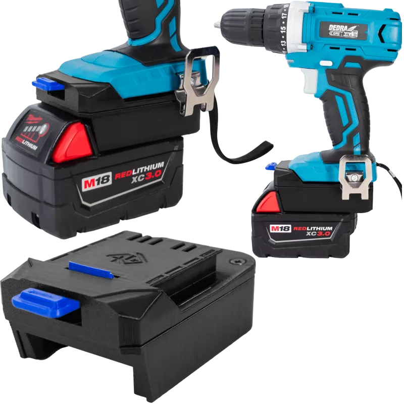 ADAPTER Z NARZĘDZIA DEDRA SAS+ALL 18V DO BATERII MILWAUKEE M18 18V 